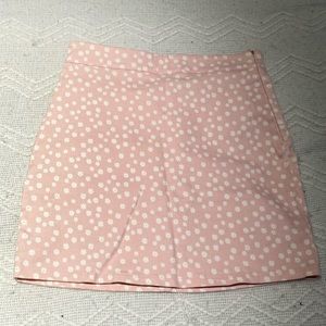 light pink & white floral mini skirt